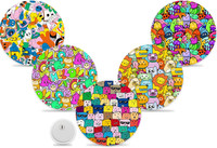 Overt Libre 3 Sensor Patch – Waterproof & Flexible - Character Carnival – 5 Pack