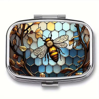 Overt Travel Metal Pill Organizer - Small Portable Case for Medications