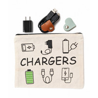 Overt Diabetic Supplies Pouch Set with Heart Charger, Cable, Charging Block, and Two Holders