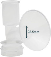 CustomFit flange angled design – improves comfort and milk flow efficiency