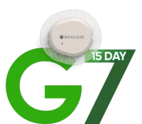 Dexcom G7 15 Day sensor on table – compatible with Dexcom G7 app and receiver