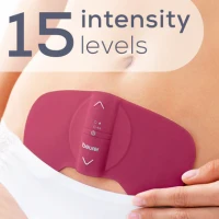 Beurer EM50 Menstrual Relief TENS Unit – Portable Period Cramp Pain Relief with Heating Pad