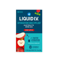 Box of Liquid I.V. hydration for kids with 8 single-serving packets