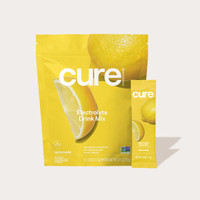 Cure hydrating electrolyte drink mix in Lemon flavor