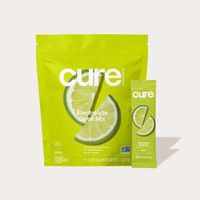 Cure hydrating electrolyte drink mix in Lime flavor