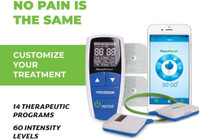 AccuRelief wireless pain relief device with 14 preset programs – customizable for TENS, EMS, and massage