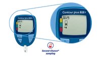 Contour Plus meter being held in hand – compact and portable design for daily use
