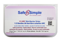 Safe N Simple 1" Half Moon Skin Barrier Arcs with Aloe packaging