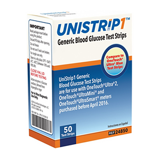 UniStrip Glucose 100 Test Strips For GLucose Care