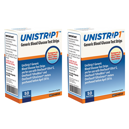 UniStrip Glucose 100 Test Strips For GLucose Care