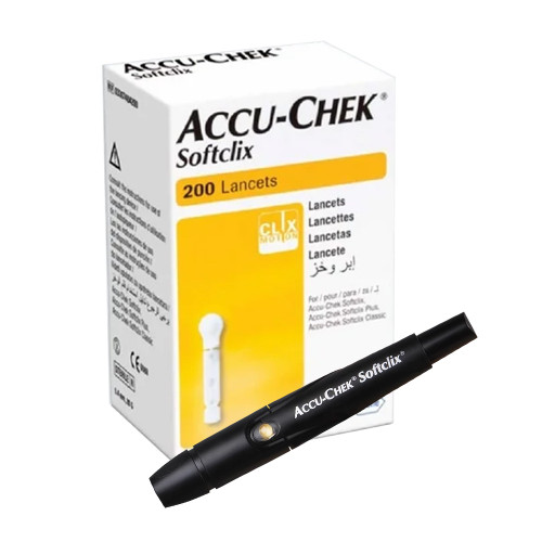 Accu Chek Softclix Lancing Device [+] Accu-Chek Softclix Lancets For Glucose Care [Clearance Pack]