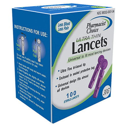 Clever Choice Voice HD Meter [+] Pharmacist Choice 100 Test Strips, Lancing Device & Lancets For Glucose Care