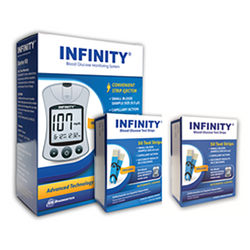 Infinity Glucose Meter Kit [+] 100 Test Strips  For GLucose Care
