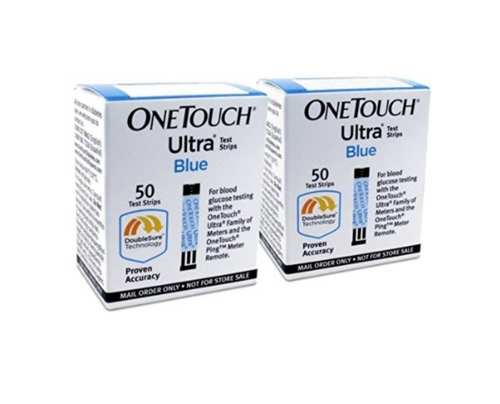OneTouch Ultra Blue 100 Test Strips Strips [+] 30G Lancets & Alcohol Swabs For Glucose Care