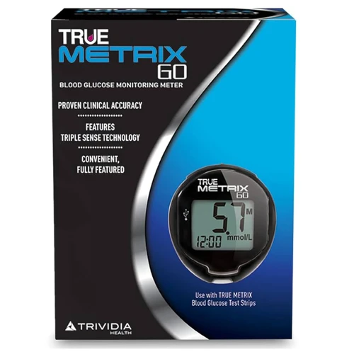 TRUE Metrix GO Blood Glucose Meter kit Plus Metrix 50 Test Strips