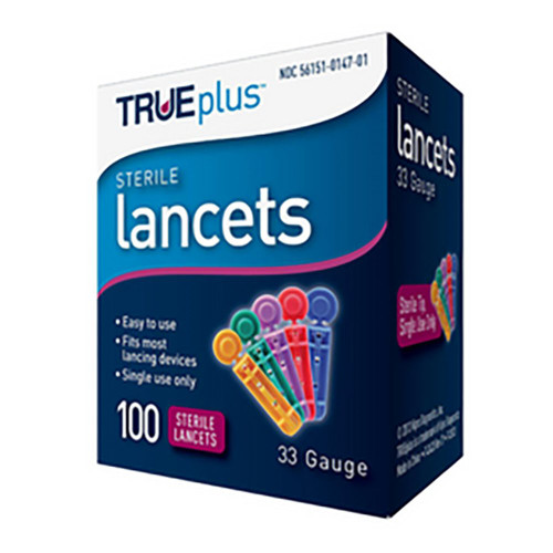 TRUEplus Universal Twist Top 33 Gauge Lancets 2 x 100pack - 200