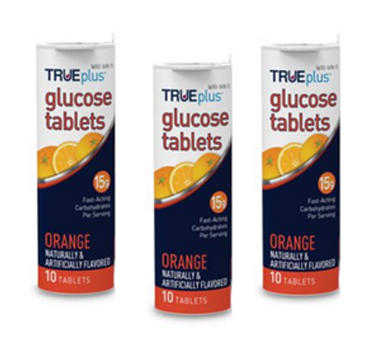 TRUEplus Glucose Tablets Orange 10Ct - 3 Pack