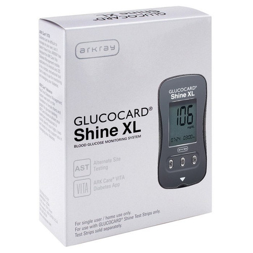 Arkray Glucocard Shine XL Meter with Shine 50 Test Strips