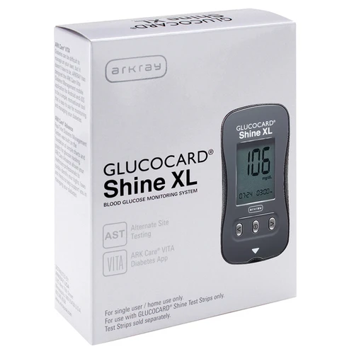 Arkray Glucocard Shine XL Meter with Shine 100 Test Strips