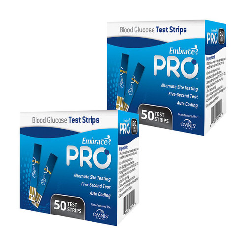 Omnis Health Embrace PRO Blood Glucose Test Strips 100 ct