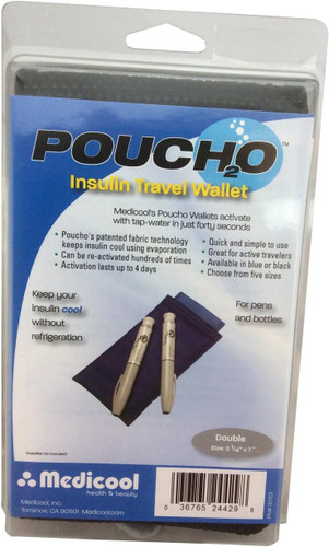 POUCHO DIABETIC WALLET SINGLE PEN - BLACK