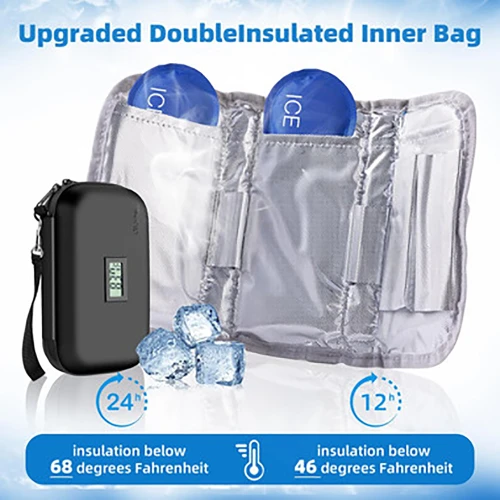 Overt Glucose Insulin Hard Cooler with Digital Temperature Display