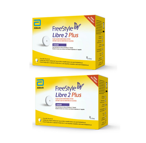 FreeStyle Libre 2 Plus CGM Sensors Works with Insulin Pumps** [ 2 Pack ]