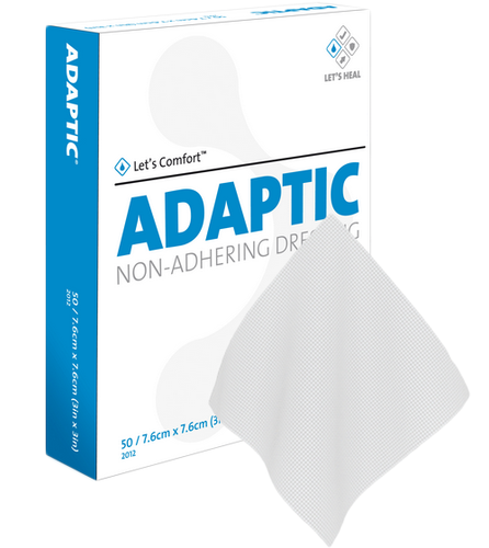 Systagenix Adaptic Non-Adhering Dressing 3x3 inch box – sterile petrolatum mesh primary wound contact layer for gentle wound care