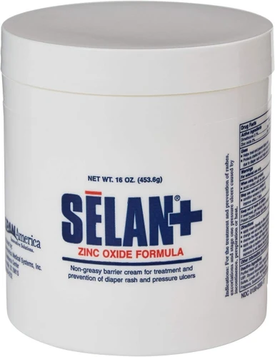 Span-America Medical Selan Plus Zinc Oxide Barrier Cream, 16 Oz. Jar