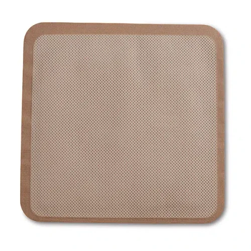 Eclypse CR3881 adherent dressing unfolded showing full 4 x 4 inch square size