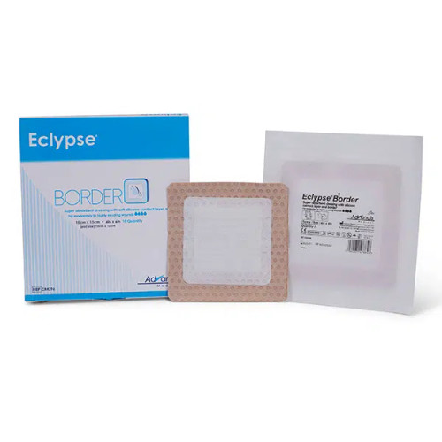 MEDI USA Eclypse super absorbent wound dressing 6 x 6 inches square on white background