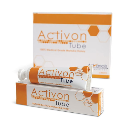 Activon Gel 100% Manuka Honey Dressing 20g tube – medical-grade wound care gel for debridement and odor control