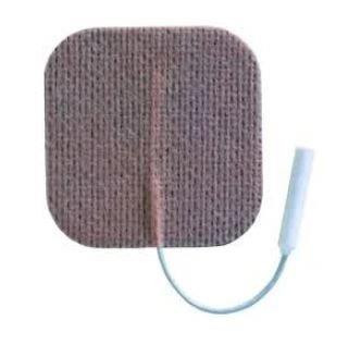 C-Series 3165F foam electrode front view – white square pad with pigtail connector for secure lead wire attachment