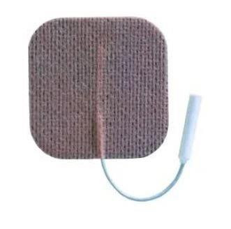 C-Series 3170F foam electrode front view – white rectangle pad with pigtail connector for secure lead wire attachment