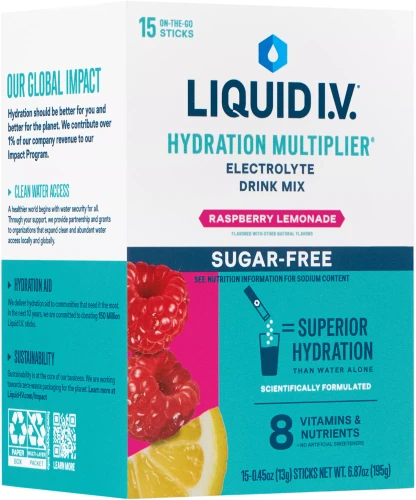 Dissolving stevia-sweetened powder for rapid hydration