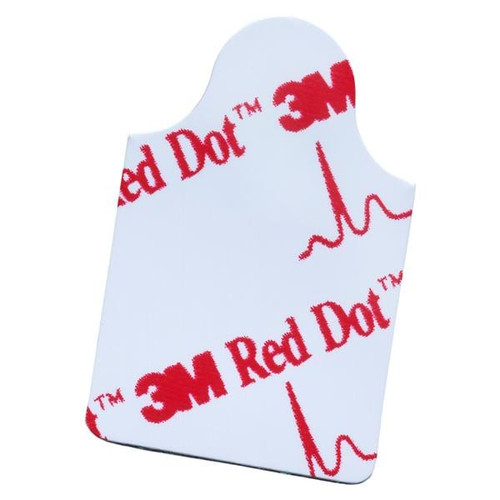 3M Red Dot Resting EKG Electrode 2330 – tab-style foam electrodes for diagnostic resting ECG, 100 per package