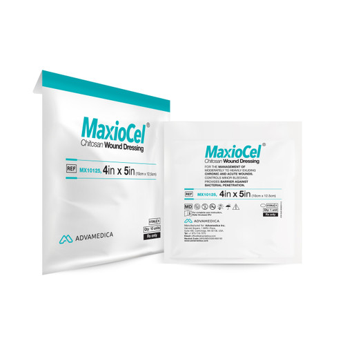 MaxioCel chitosan wound dressing in sterile packaging