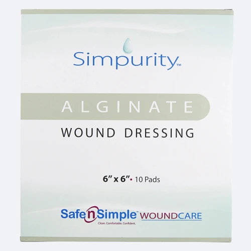 Calcium alginate dressing forming a protective gel on the wound bed