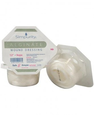 Safe N' Simple Simpurity Alginate Rope Wound Dressing in sterile packaging