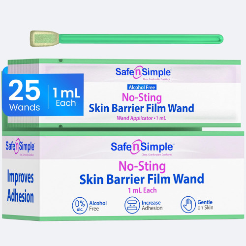 Safe N Simple No-Sting Skin Barrier Swab Stick packaging