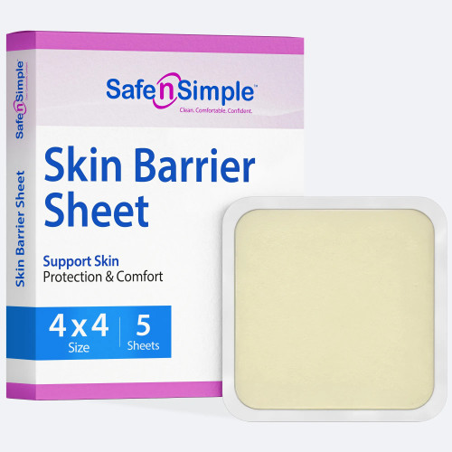 Safe N Simple 4x4 skin barrier sheet packaging