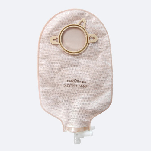 Safe N Simple 9" Urostomy 2-Piece Pouch 50mm Beige packaging