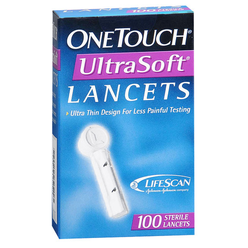 OneTouch Ultra Soft Lancets 100/bx For GLucose Care