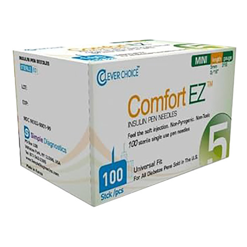 Clever Choice Comfort EZ Pen Needles 31G 3/16" (5mm) 100/bx