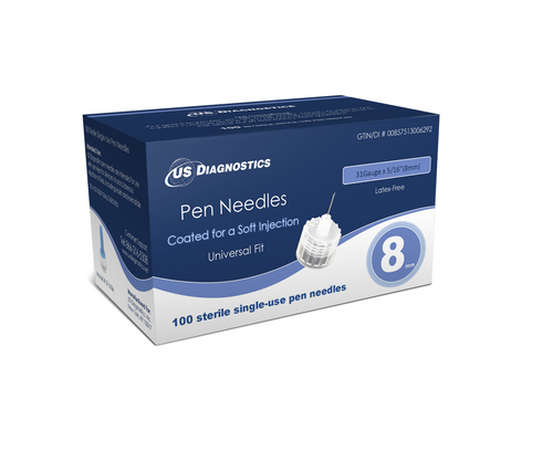 Overt Universal Fit, Tri Beveled Pen Needle - 32G 4mm 100 ct. [ 4 Pack ] By  Curative Diagnostics