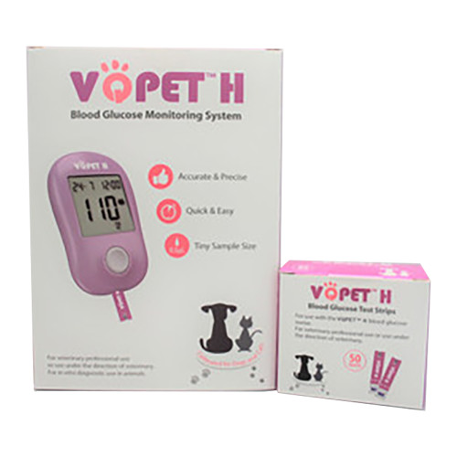 VQ PET H Blood Glucose Monitoring System for Pet Use Starter KIT with 50 Test Strips VQ PET H Blood Glucose Monitoring System for Pet Use Starter KIT with 50 Test Strips