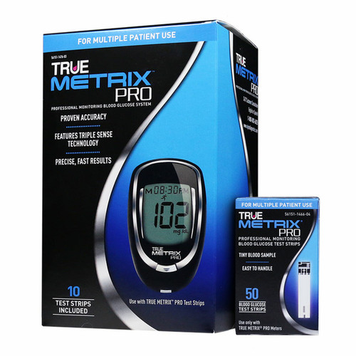 TRUE METRIX PRO Blood Glucose Monitor [+] METRIX PRO 50 Test Strips