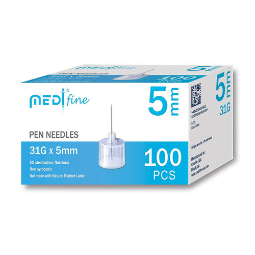 Buy MedtFine Insulin Pen Needles (31G 5mm) 400 pieces Online in