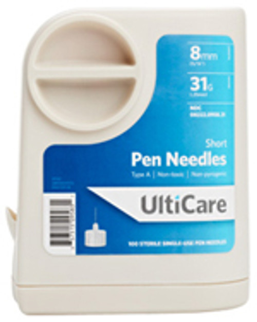 MedtFine Pen Needles 31g 8mm 100 Ct. for Glucose Care