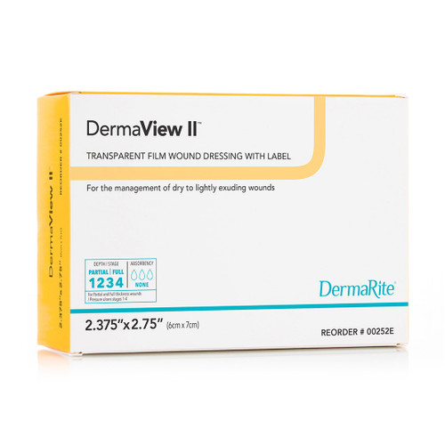 Dermaview Ii Transparent Film Wound Dressing, 2.37" X 2.75" Dermaview Ii Transparent Film Wound Dressing, 2.37" X 2.75"